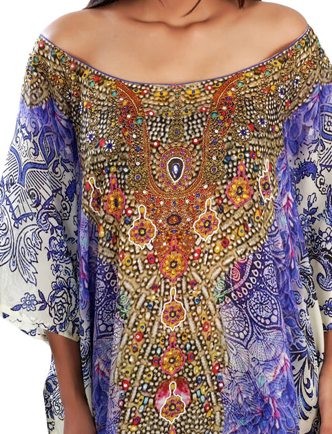 Short Kaftan Dress, Beautiful Kaftan dress, Off Shoulder Kaftan Dress ...