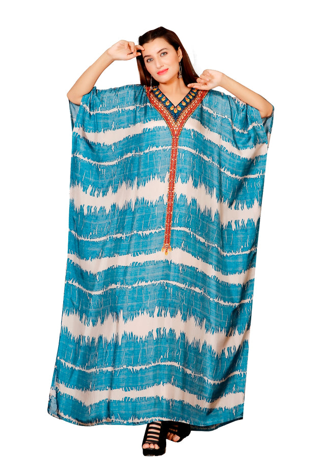 Gray Dress | Beach Wear Kaftan for Women – Silk kaftan