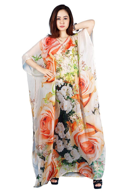 Buy Best Kaftans Online Plus Size Long Kaftans Dress For Evening Floral Print Kaftan Silk Kaftan